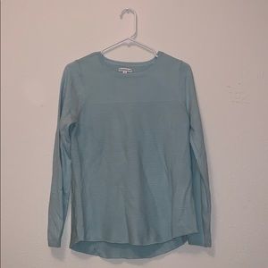 Light blue ribbed sweater